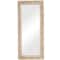 Brown Wood Beaded Frame Wall Mirror with Distressing 24" x 2" x 54"